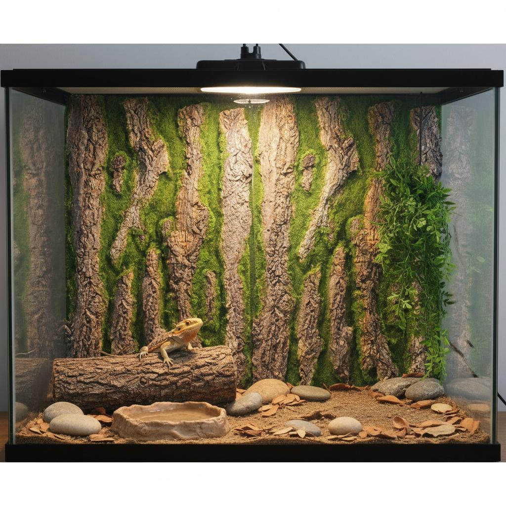 Aquarium Moss - 3D 수족관 배경 보드, 사실적인 나무껍질과