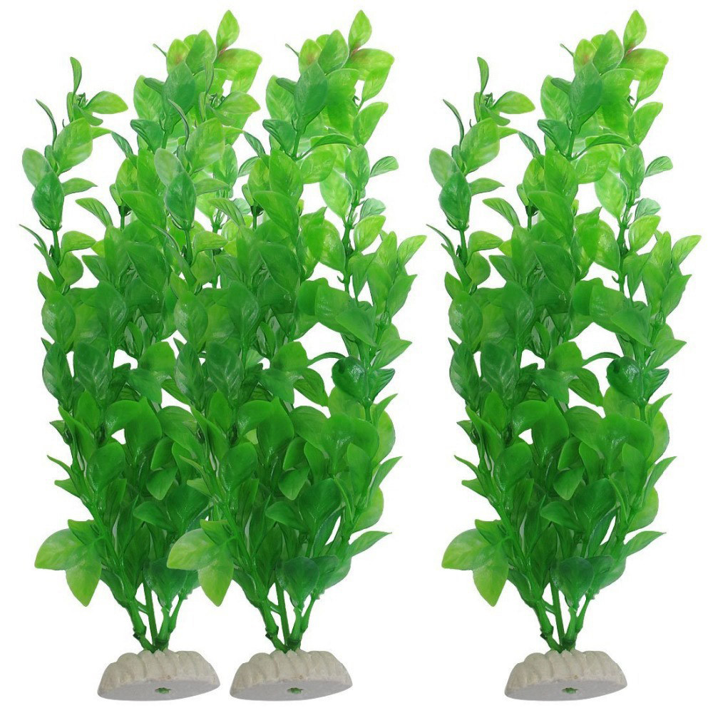 Aquarium Plants Live - 3pcs 인공 잔디 수족관 장식 식물