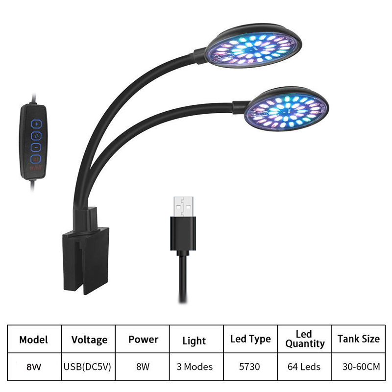 USB 수족관 LED 조명 물고기 탱크 클립 램프 전체 - Aquarium Plant Light 리뷰 및 가격