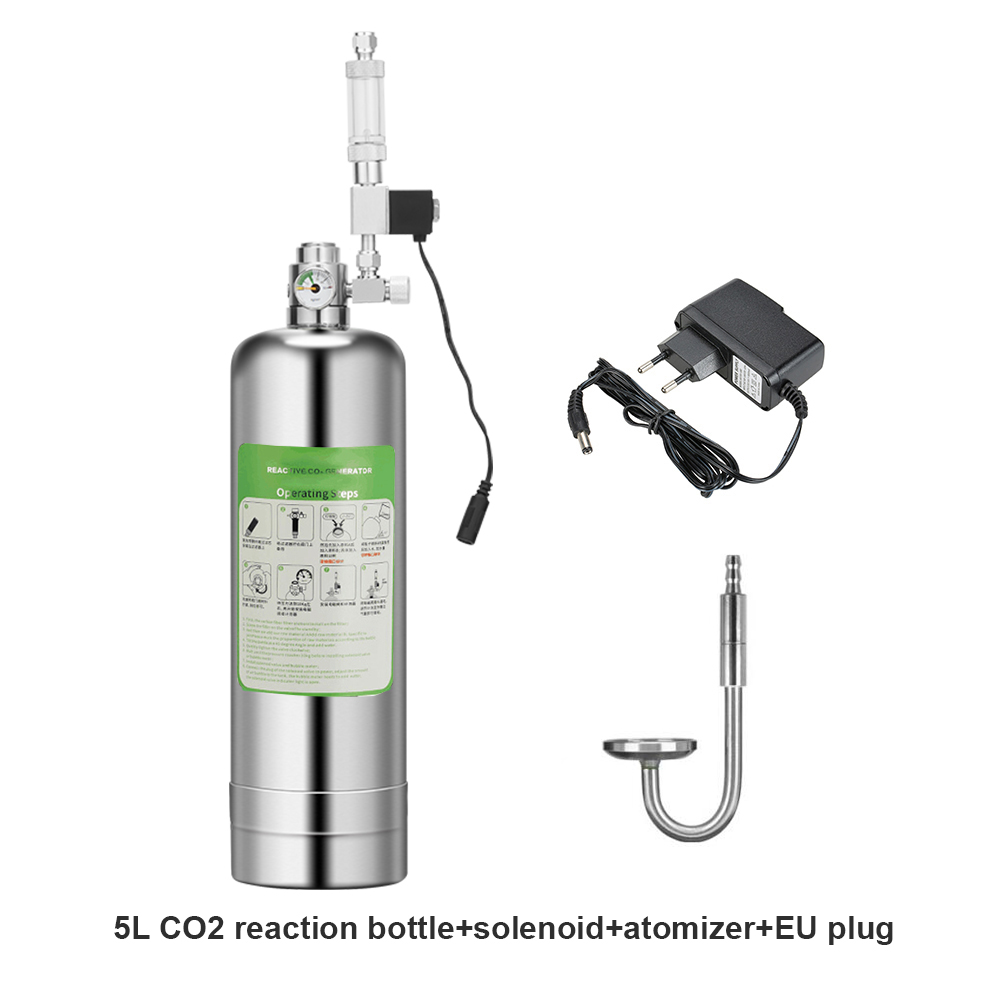 스테인리스 스틸 병과 버블 디퓨저가 포함된 CO2 발생 - Aquarium Liquid Carbon 리뷰 및 가격